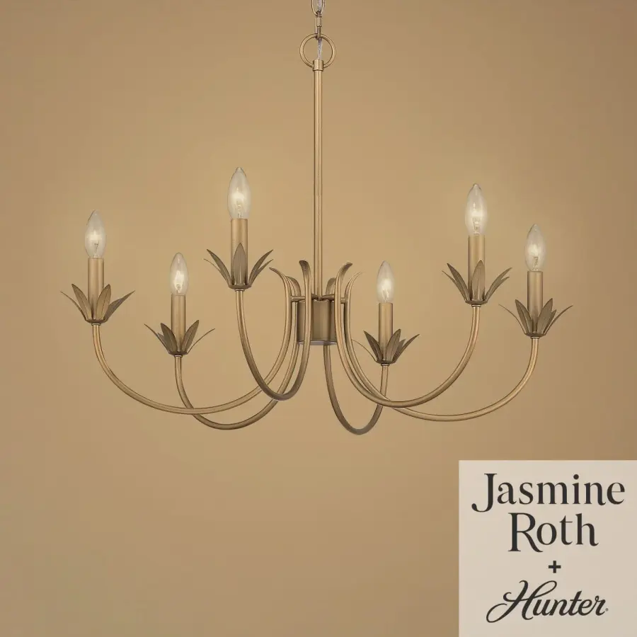 Junie Bud Six Light Chandelier in Luxe Gold - Image 2