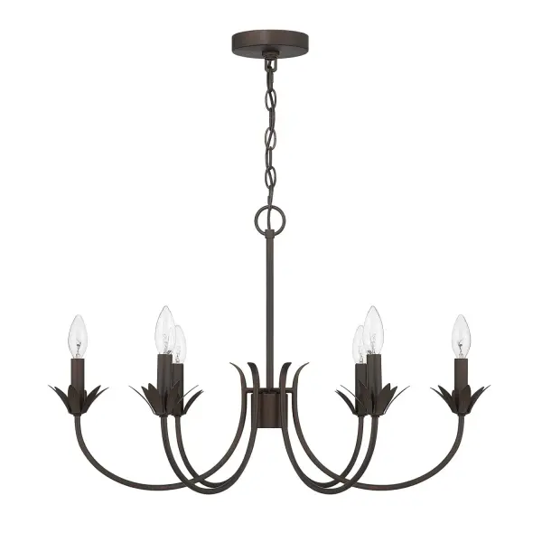 Junie Bud Six Light Chandelier in Luxe Gold - Image 12