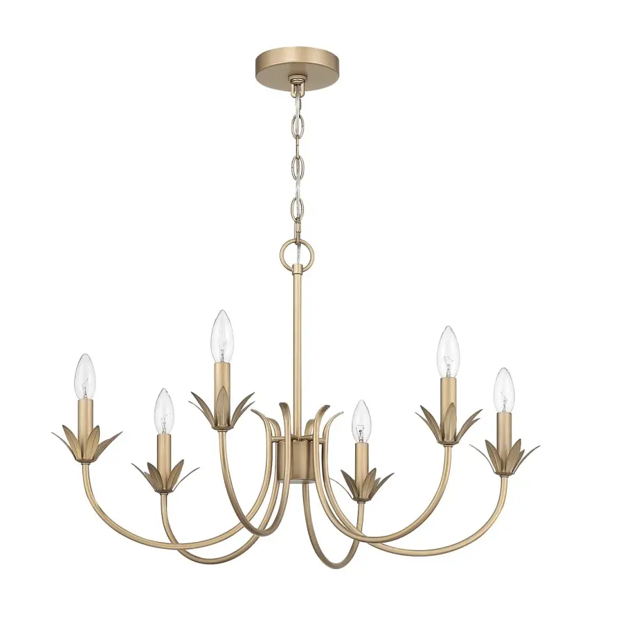 Junie Bud Six Light Chandelier in Luxe Gold - Image 15