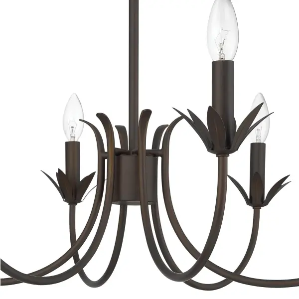 Junie Bud Six Light Chandelier in Luxe Gold - Image 16