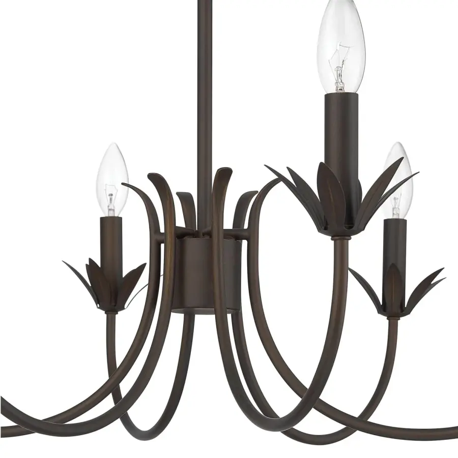 Junie Bud Six Light Chandelier in Luxe Gold - Image 16
