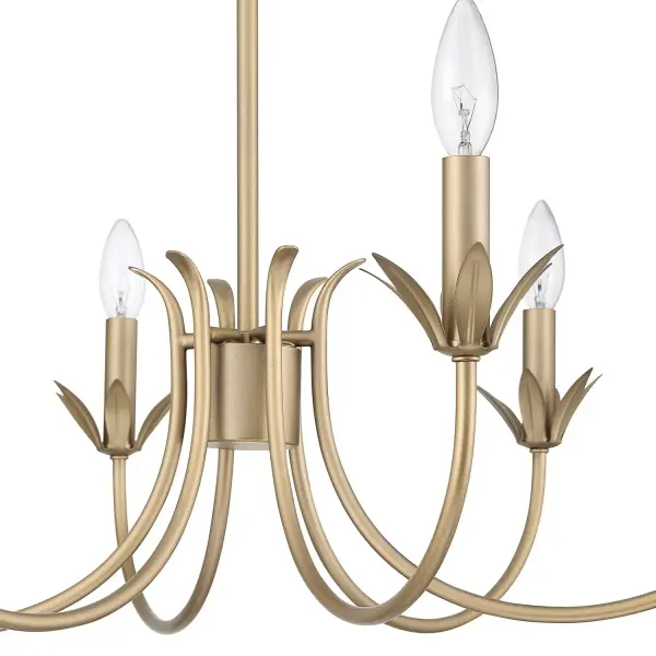 Junie Bud Six Light Chandelier in Luxe Gold - Image 17
