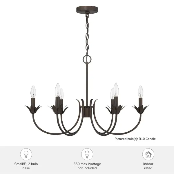 Junie Bud Six Light Chandelier in Luxe Gold - Image 5
