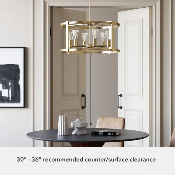 Astwood 6-Light Round Chandelier in Matte Black - Image 18