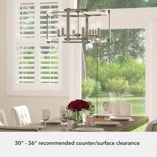 Astwood 6-Light Round Chandelier in Matte Black - Image 20