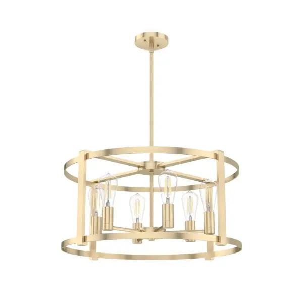 Astwood 6-Light Round Chandelier in Matte Black - Image 23