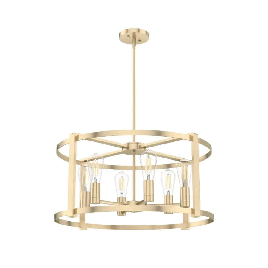 Astwood 6-Light Round Chandelier in Matte Black - Image 23