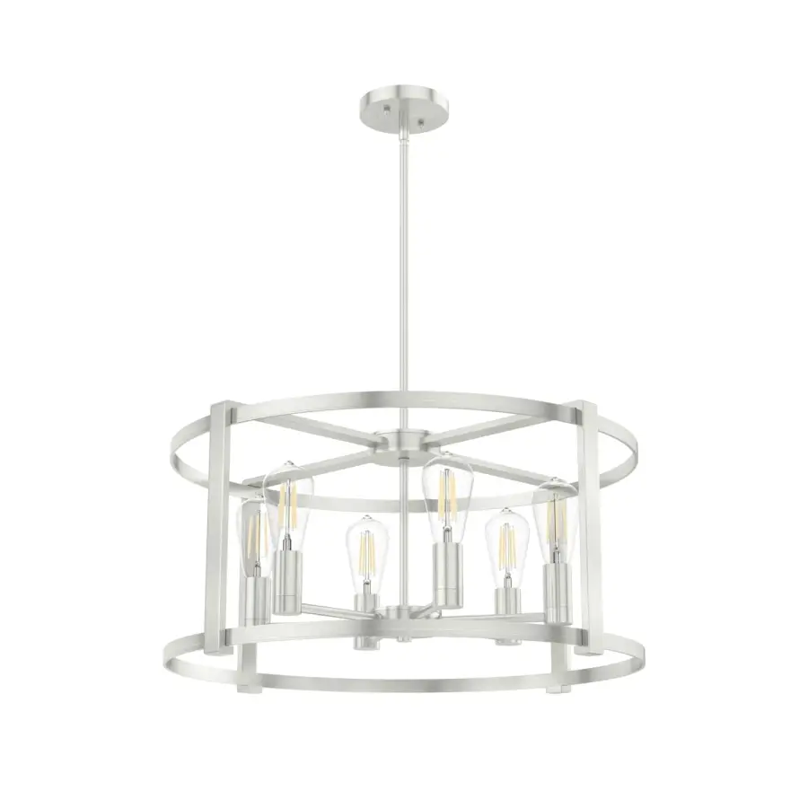 Astwood 6-Light Round Chandelier in Matte Black - Image 24