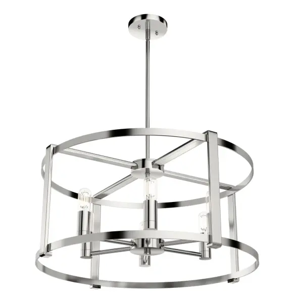 Astwood 6-Light Round Chandelier in Matte Black - Image 25