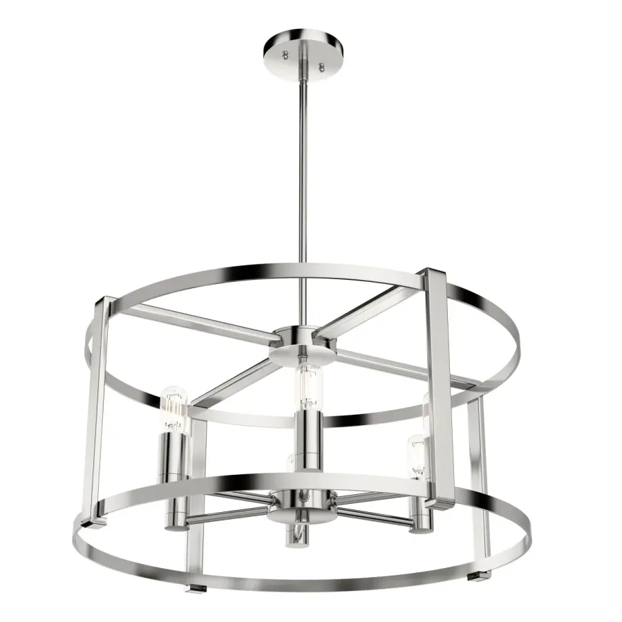 Astwood 6-Light Round Chandelier in Matte Black - Image 25
