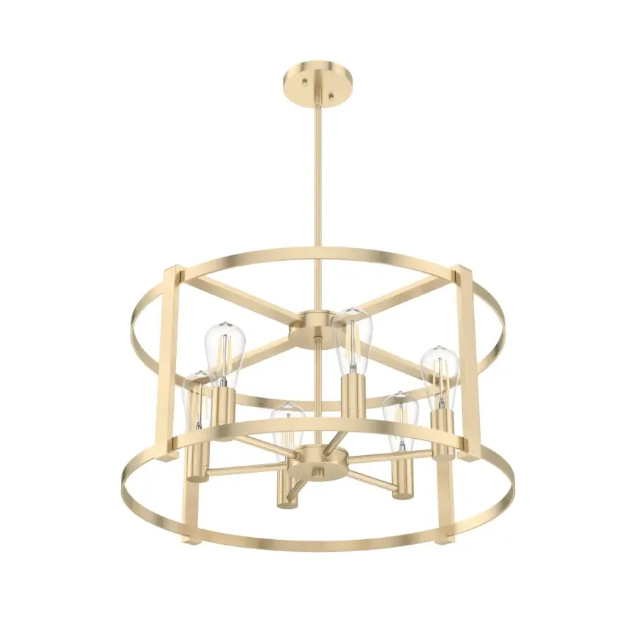 Astwood 6-Light Round Chandelier in Matte Black - Image 27
