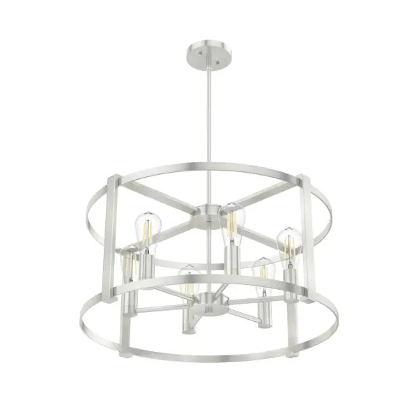 Astwood 6-Light Round Chandelier in Matte Black - Image 28