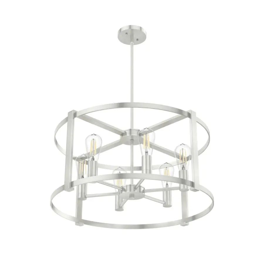 Astwood 6-Light Round Chandelier in Matte Black - Image 28