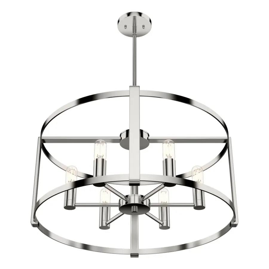 Astwood 6-Light Round Chandelier in Matte Black - Image 29