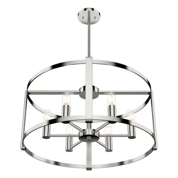 Astwood 6-Light Round Chandelier in Matte Black - Image 31