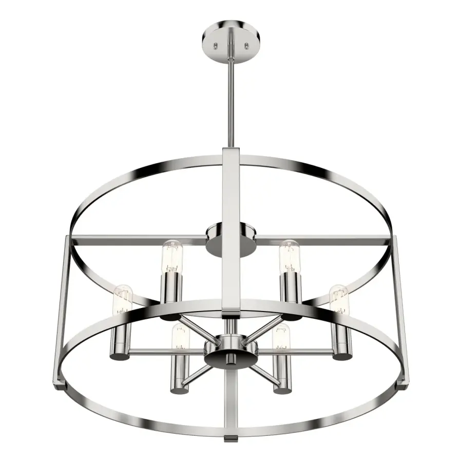 Astwood 6-Light Round Chandelier in Matte Black - Image 31