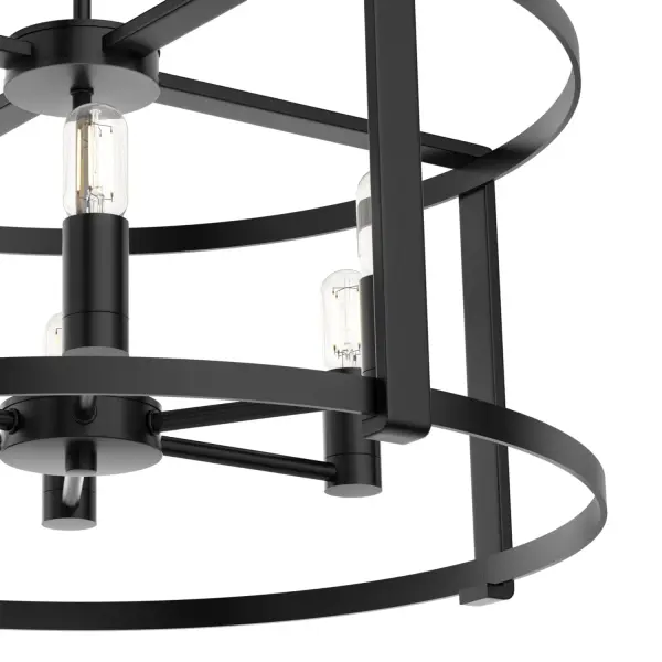 Astwood 6-Light Round Chandelier in Matte Black - Image 32