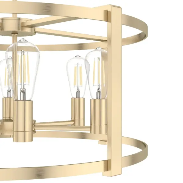 Astwood 6-Light Round Chandelier in Matte Black - Image 33