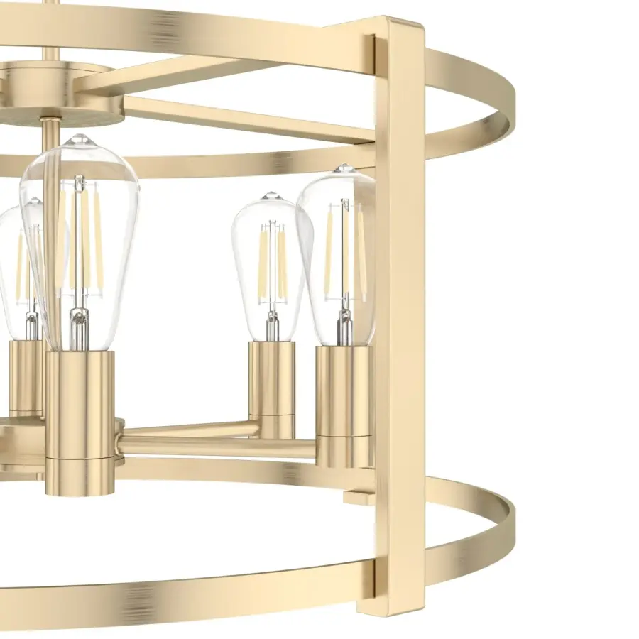Astwood 6-Light Round Chandelier in Matte Black - Image 33