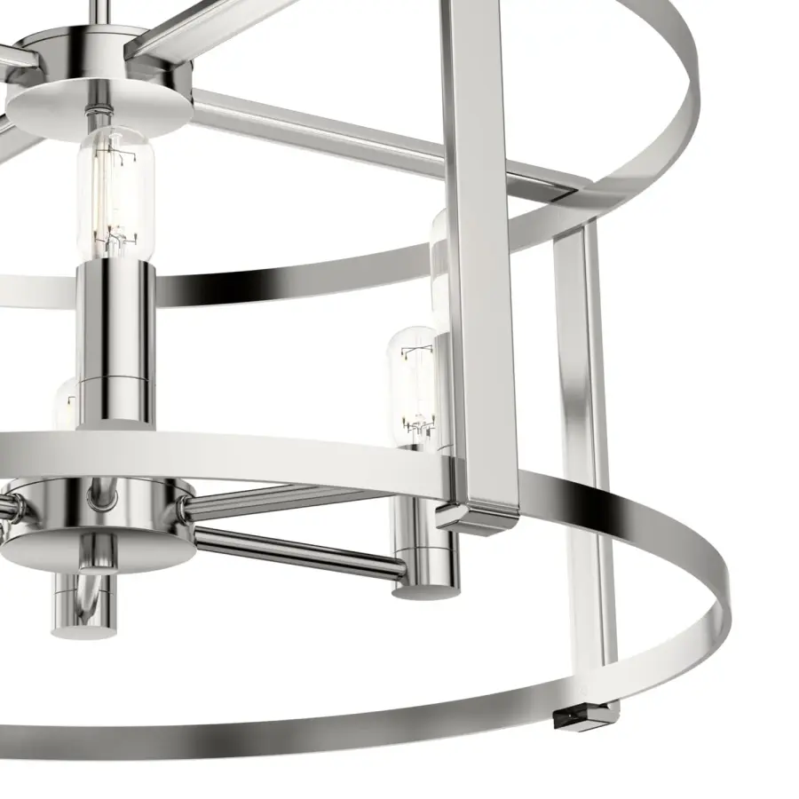 Astwood 6-Light Round Chandelier in Matte Black - Image 35