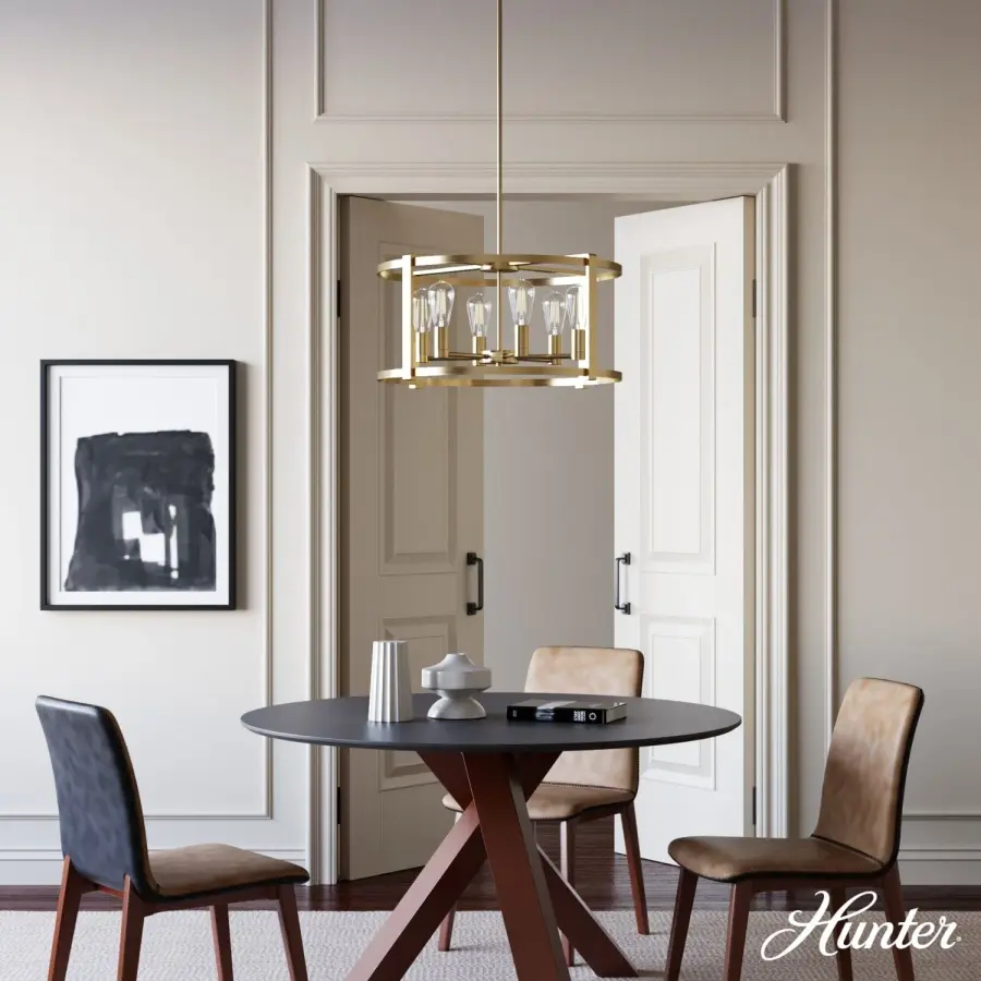 Astwood 6-Light Round Chandelier in Matte Black - Image 6