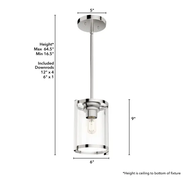 Astwood One Light Pendant in Brushed Nickel - Image 14