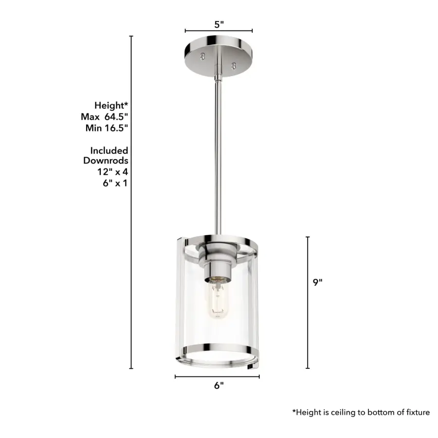 Astwood One Light Pendant in Brushed Nickel - Image 14