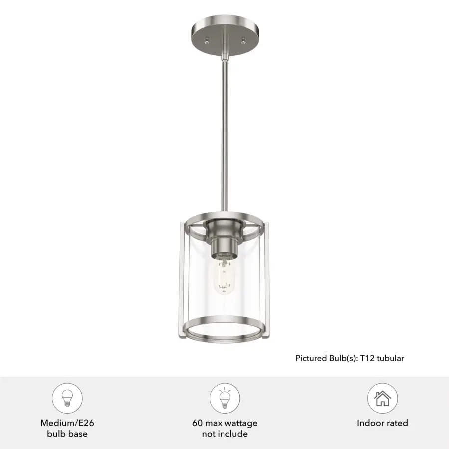 Astwood One Light Pendant in Brushed Nickel - Image 9