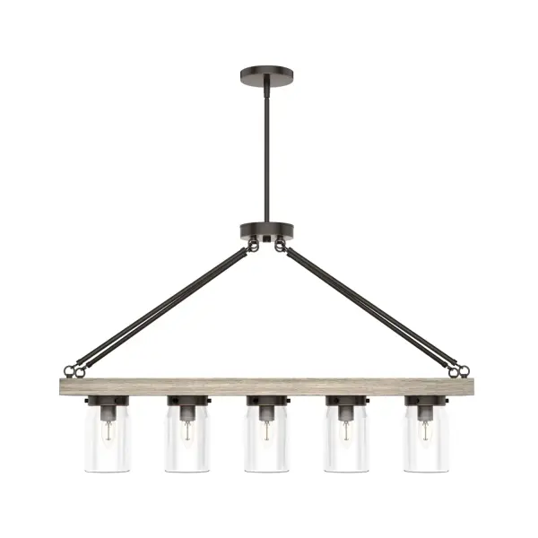 Devon Park Five Light Linear Chandelier in Brushed Nickel - Image 14
