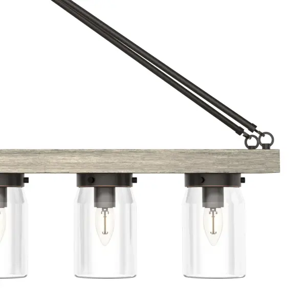 Devon Park Five Light Linear Chandelier in Brushed Nickel - Image 17