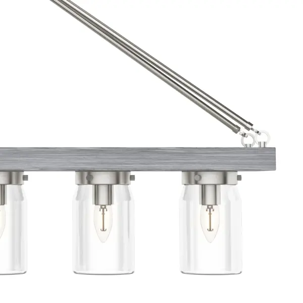 Devon Park Five Light Linear Chandelier in Brushed Nickel - Image 18