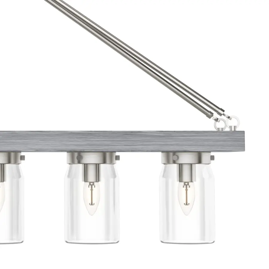 Devon Park Five Light Linear Chandelier in Brushed Nickel - Image 18