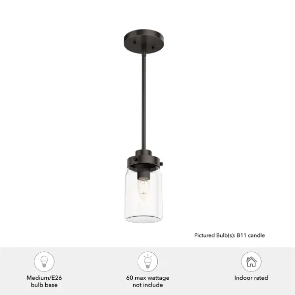 Devon Park One Light Pendant in Onyx Bengal - Image 6