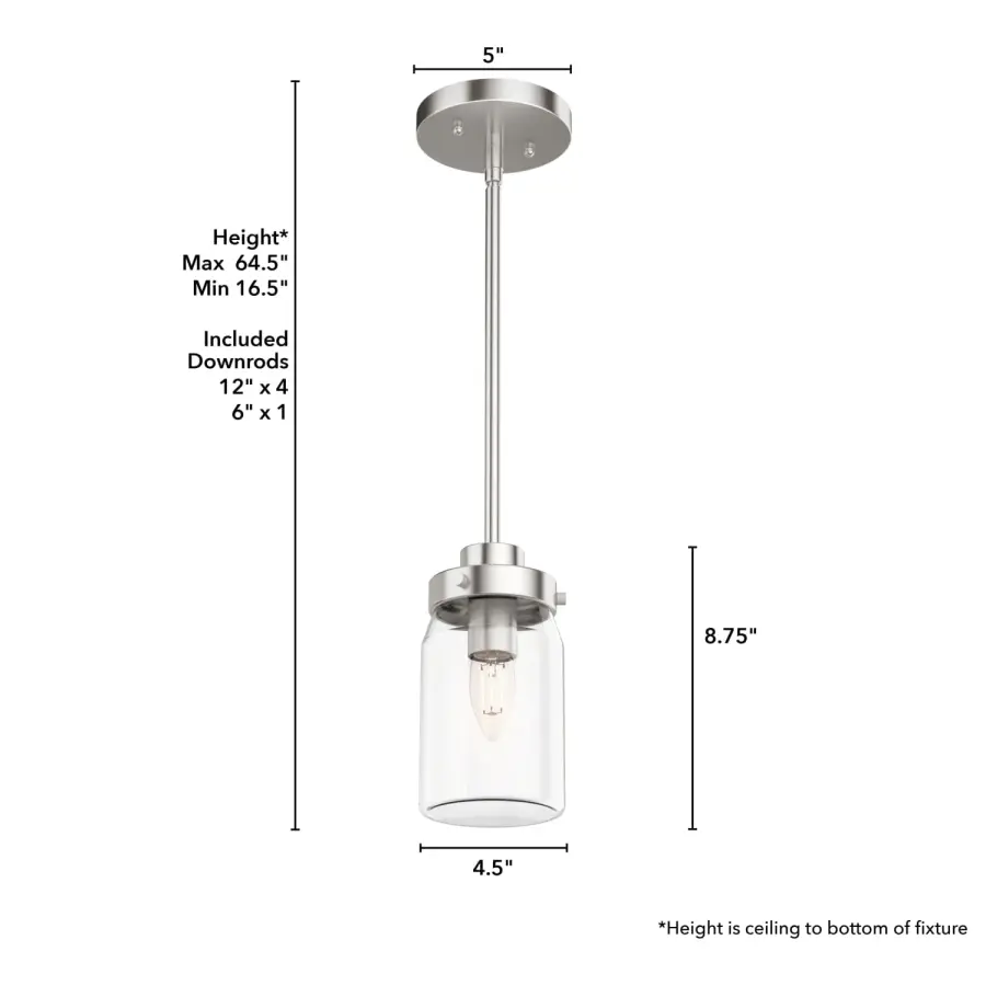 Devon Park One Light Pendant in Onyx Bengal - Image 7