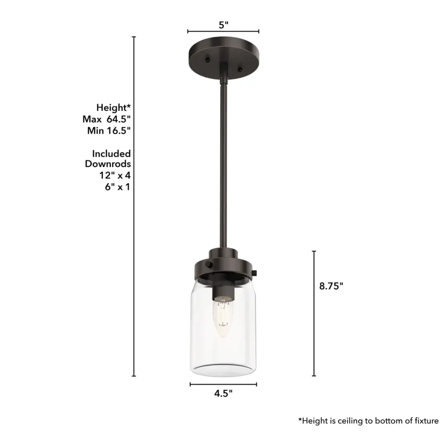 Devon Park One Light Pendant in Onyx Bengal - Image 8