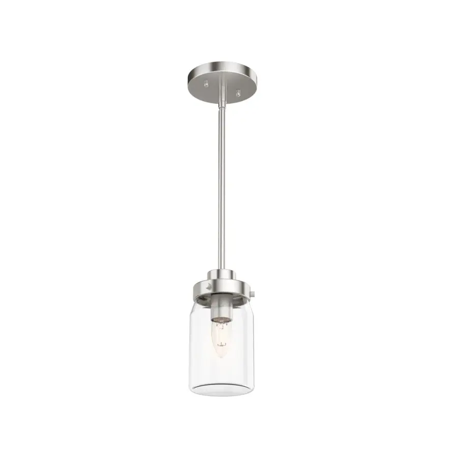 Devon Park One Light Pendant in Brushed Nickel - Image 1