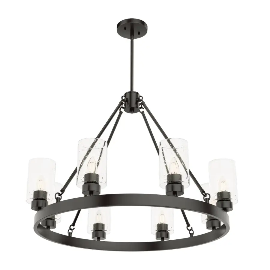 Hartland 8-Light Round Chandelier in Brushed Nickel - Image 13