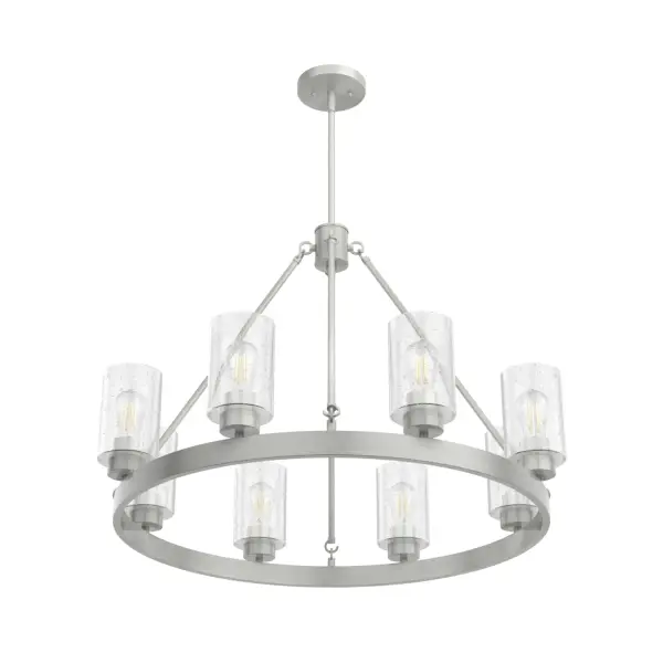Hartland 8-Light Round Chandelier in Brushed Nickel - Image 14