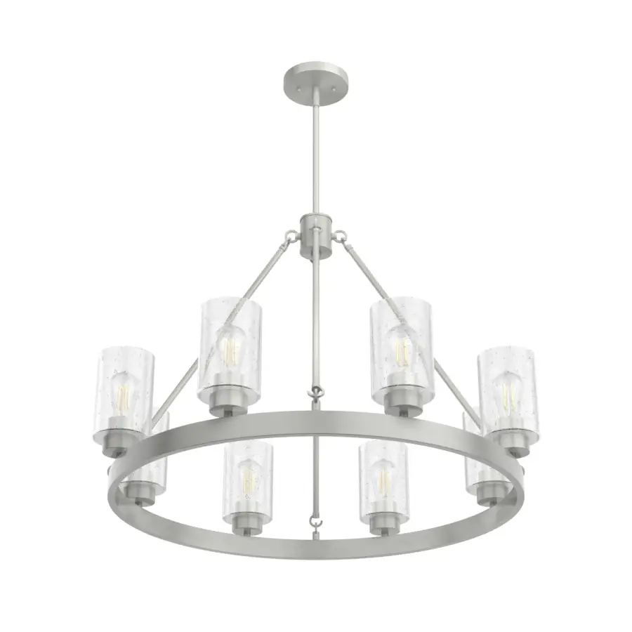 Hartland 8-Light Round Chandelier in Brushed Nickel - Image 14