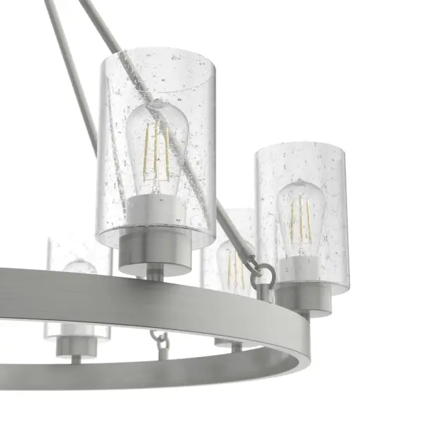 Hartland 8-Light Round Chandelier in Brushed Nickel - Image 19