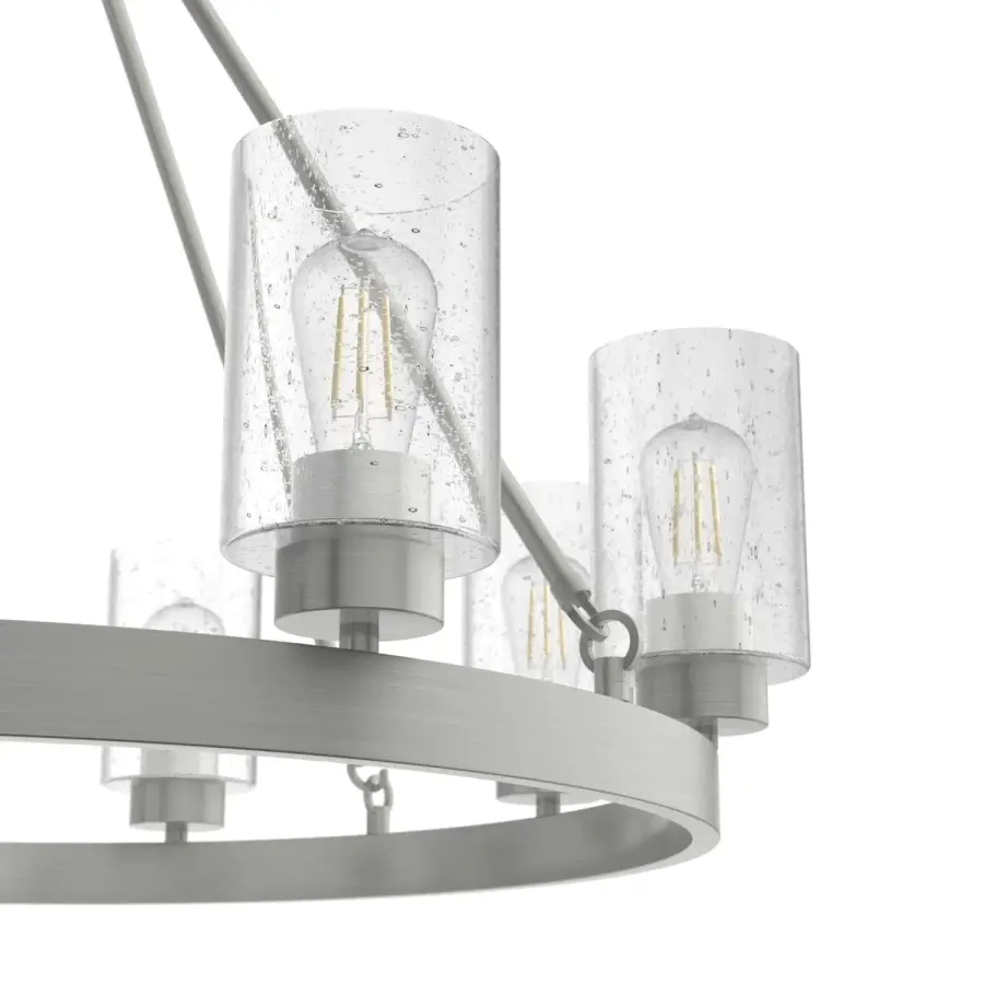 Hartland 8-Light Round Chandelier in Brushed Nickel - Image 19