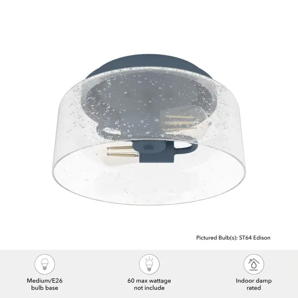 Hartland Two Light Flush Mount in Matte Silver - Image 11