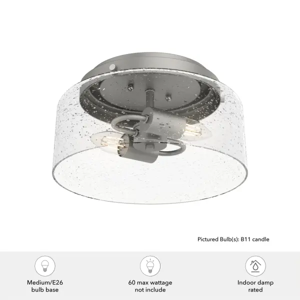 Hartland Two Light Flush Mount in Matte Silver - Image 12