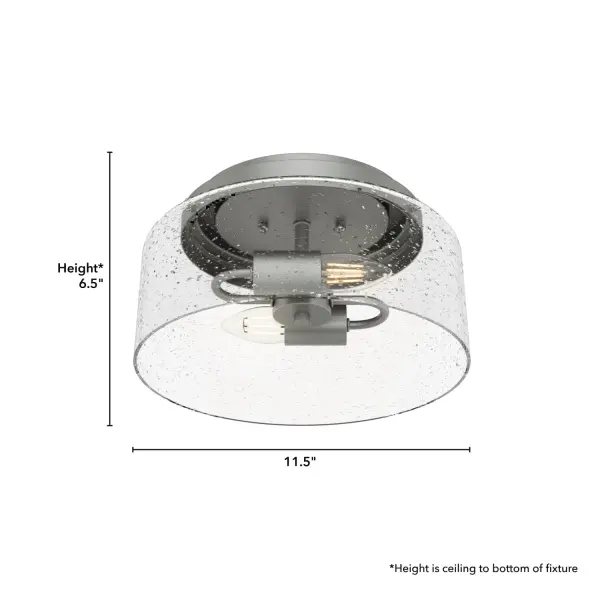 Hartland Two Light Flush Mount in Matte Silver - Image 16