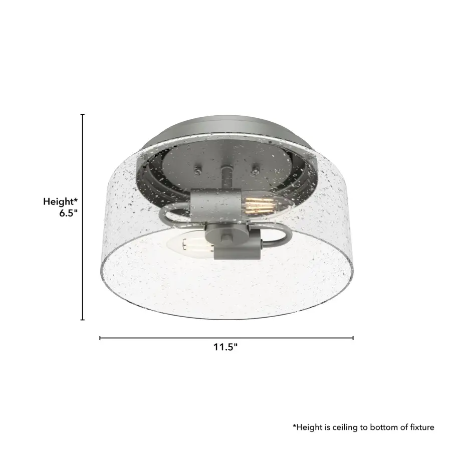 Hartland Two Light Flush Mount in Matte Silver - Image 16