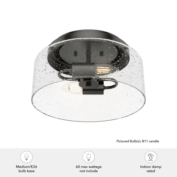 Hartland Two Light Flush Mount in Matte Silver - Image 9