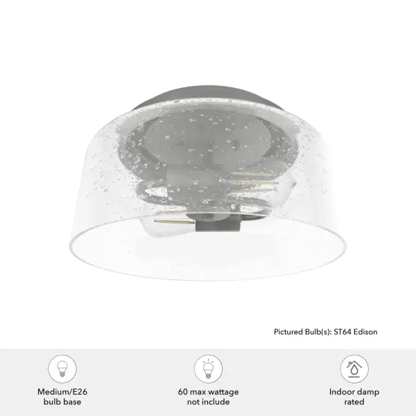 Hartland Two Light Flush Mount in Matte Silver - Image 10