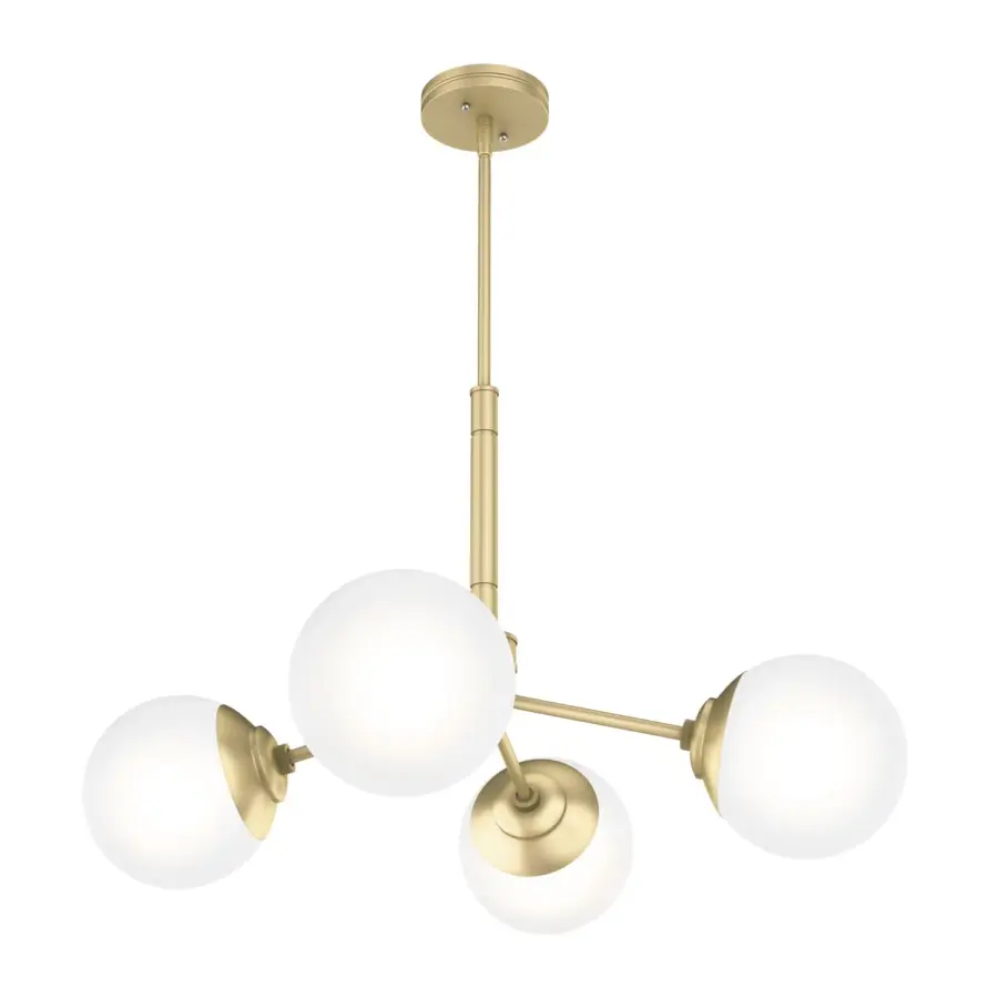 Hepburn Four Light Chandelier in Modern Brass - Image 13