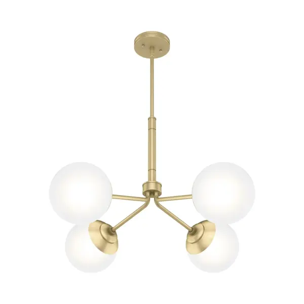 Hepburn Four Light Chandelier in Modern Brass - Image 14