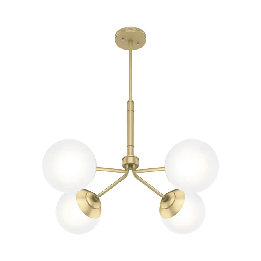 Hepburn Four Light Chandelier in Modern Brass - Image 14